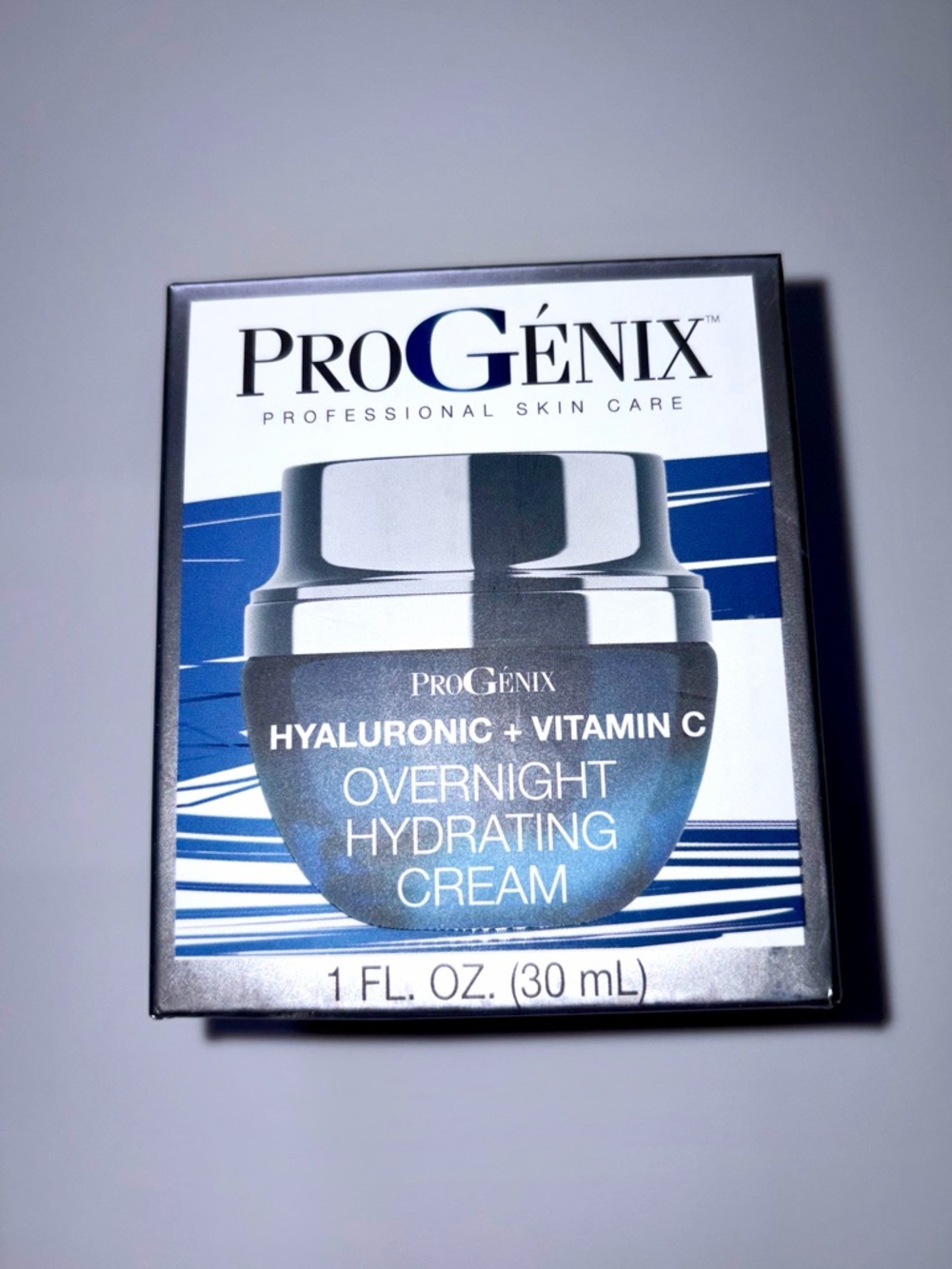 ProGenix Pro Skin Care Hyaluronic + Vitamin C- Overnight Hydrating Cream- 1 oz